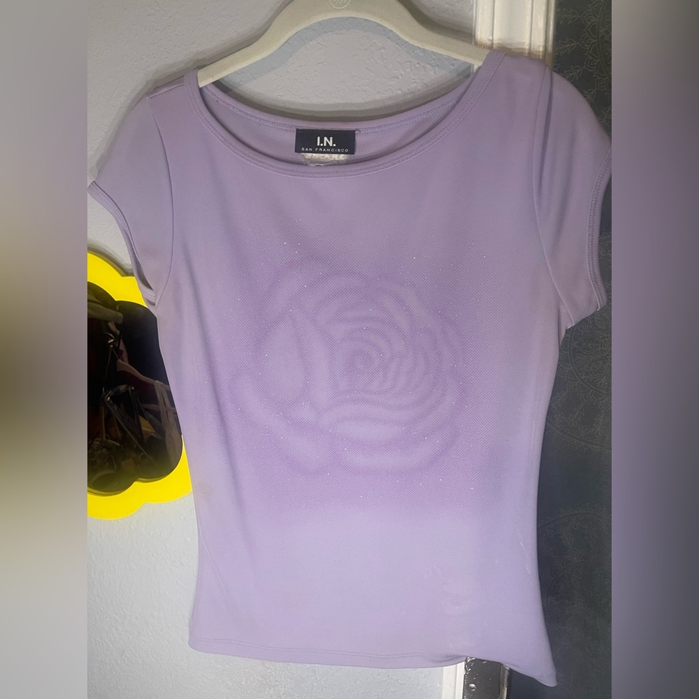 I.N. San Francisco Lilac Short Sleeve Tee